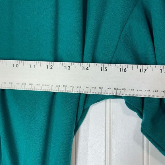 Vintage 80s Teal Belted Midi Dress Made in USA – California Looks Cottagecore M - Picture 4 of 6